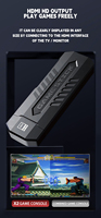 Console de jeu portable X2 Blue and Black Game Stick 4K HD Linux rétro avec deux manettes sans fil et 64 Go/128 Go de jeux