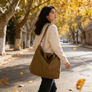 Multi Purpose Canvas Crossbody Custom Design Logo <b>Large</b> Capacity Handheld Tote Fashion Shopping <b>Bag</b> - Product Image 1
