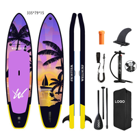 Tabla de Paddle Surf Inflable de 11' (32" de Ancho, 6" de Grosor) Resistente con Remo Ajustable, Mochila, Bomba y Correa