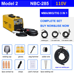 เครื่องเชื่อมแบบพกพา CO2 Gas Shielded MMA/MIG/TIG IGBT Ac Airless Secondary Bonding รุ่น NBC-285 รองรับไฟ 110V&220V - Product Image 2