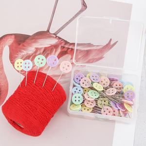 RTS 100 pièces boutons en plastique de couleurs assorties broche à tête <span class=keywords><strong>plate</strong></span> - Product Image 2