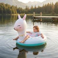 Bouée de piscine gonflable en PVC en forme d'animal de dessin animé, idéale pour les vacances et la natation, fournie directement par l'usine