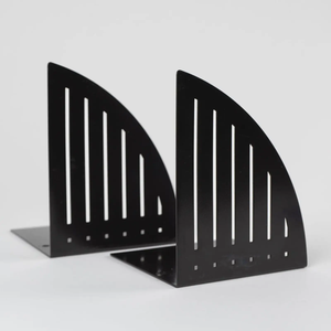 Heavy Duty Metal Bookends Creative Iron Art Desktop Bookshelf Non-slip <b>Book</b> Holder for Office Home <b>Library</b> Decoration Gift - Product Image 2