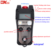 Télécommande radio WIXHC avec double vitesse 433MHZ IP67 Télécommande de soudage industriel avec 2 joystickers 1 bouton de vitesse