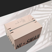 En gros impression personnalisée logo déchirure bande ouverte carton transport boîte en carton zip emballage boîte-cadeau