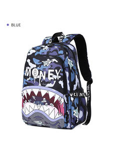 Mochila Unisex Impermeable Ligera para Estudiantes, Diseño <span class=keywords><strong>Oxford</strong></span> con Estampado de Tiburón, Nueva, Transfronteriza, de Gran Capacidad (36-55L), Personalizable - Product Image 2