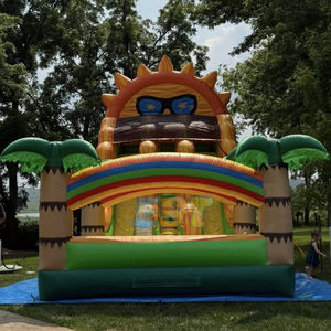 Château gonflable à thème soleil <span class=keywords><strong>avec</strong></span> <span class=keywords><strong>piscine</strong></span>, toboggan double, toboggan aquatique gonflable pour les fêtes d'enfants en plein air, location - Product Image 3