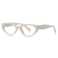 LBAshades LS032 Lunettes Anti-Lumière Bleue Oeil de Chat Tendance TR90 Unisexe Charnière Métallique Vintage pour Adultes Femmes Diamant