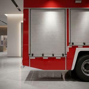Porta Professionale per Camion dei Pompieri in Lega di Alluminio Anodizzato Moderno con Superficie Liscia e Robusta Serranda Avvolgibile in Alluminio per Camion dei Pompieri - Product Image 1