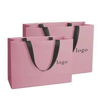 Sacs cadeaux en papier artisanal personnalisés avec logo, poignée en ruban, matériaux recyclés écologiques de luxe, emballage pour café de boutique