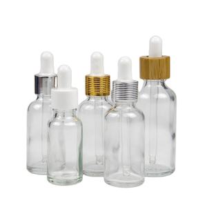 Custom 1oz 10ml 30ml 50ml 100ml Luxury clear Oil <b>Glass</b> Round Cosmetic <b>Dropper</b> <b>Bottle</b> 2 oz 60ml - Product Image 2