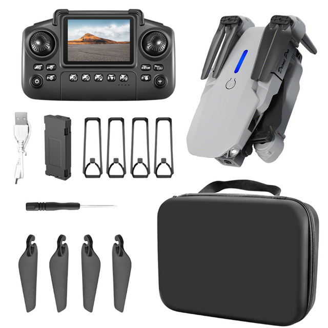 AiJH E88 Beginner Drone Unmanned Aerial Vehicle Dual Camera Foldable 6-axis Gyro Brushless Motor Drone