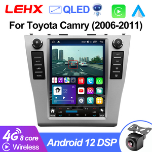 Lehx L6Pro แอนดรอยด์12 2 DIN วิทยุมัลติมีเดียสำหรับรถยนต์ <span class=keywords><strong>Toyota</strong></span> Camry 6 XV 40 50 2006-2011 CarPlay GPS สเตอริโอ autoraido Tesla Style - Product Image 2