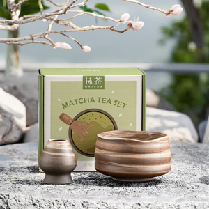 Groothandel Keramische Matcha Schaal met Tuit Japanse Matcha Gereedschapset met Cadeaudoos Bamboe Klopperhouder - Product Image 3