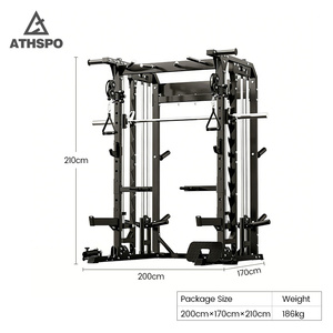 Machine Smith de fitness à domicile à prix abordable, équipement d'entraînement de force intégré, ensemble combiné multifonctionnel en fer - Product Image 6