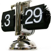 Neues Design Klassische Glocke Retro Seite Drehtisch Auto Flip Clock für Home Living Room
