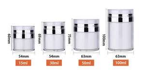 Pot à pompe sans air en acrylique pour crème sous vide, sortie de liquide supérieure/laterale, vente chaude, 15/30/50/100 ml - Product Image 6