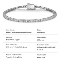 Venta de Fábrica: Pulsera de Tenis de Moissanita con Certificado GRA, Oro Laminado de 14K, Sin Níquel, Sin Plomo, Tendencia VVS1 Color D, para un Estilo Exquisito