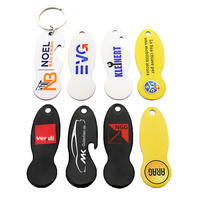 Porte-clés en métal personnalisé avec logo pour jeton de chariot de courses, pièce de monnaie pour chariot de supermarché, vente en gros