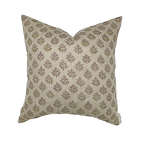 Housse de coussin imprimée florale naturelle de bonne qualité pour salon chambre