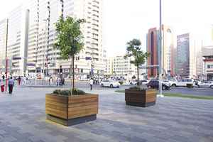 Jardinières, pots de fleurs, mobilier, jardinier d'arbres vue sur parc, <span class=keywords><strong>grand</strong></span> bac à plantes cubique haut de gamme en bois, aménagement paysager en acier, patio en bois, extérieur moderne - Product Image 5