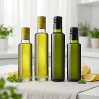 Bouteille en verre vide pour huile d'olive Marasca en gros, 250/500/750/1000 ml, récipient alimentaire en verre avec bouchon en aluminium
