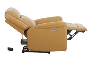 Modern Design SX-81312 Power Recliner With USB 1 Seat With Top Cow Leather+PVC And Extendable Feature Metal Frame