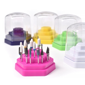 KADS 48-Hole <b>Nail</b> Drill Bit Storage Box Transparent Dustproof Organizer <b>Case</b> for Manicure Drill Bits Salon Home Use - Product Image 5