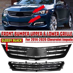 Nouvelles 2 grilles de pare-chocs avant supérieures et inférieures de remplacement pour Chevrolet Impala 2014-2020, grilles de course centrales pour pare-chocs avant - Product Image 1