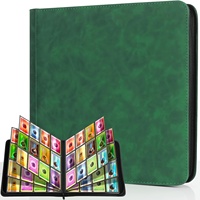 Classeur à fermeture éclair en cuir PU MIO personnalisé à 12 pochettes, 480 cartes, portable et écologique pour les jeux de cartes à collectionner (TCG)