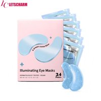 Masques pour les yeux bleus personnalisés pour enlever les yeux gonflés cernes anti-rides hydratants pour hommes et femmes et tous types de peau, 24 paires