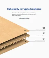 Boîtes d'emballage en carton ondulé carrées pliables extra-résistantes à trois couches pour l'épicerie et les cadeaux, vente en gros