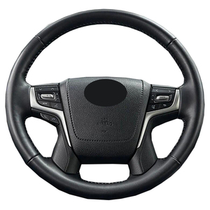 Housse de <span class=keywords><strong>volant</strong></span> de voiture populaire en cuir microfibre cousue à la main à 4 branches pour <span class=keywords><strong>Toyota</strong></span> Alphard <span class=keywords><strong>Land</strong></span> <span class=keywords><strong>Cruiser</strong></span> Vellfire 2016-2020 - Product Image 3