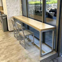 Table haute de bar étroite en bois pour comptoir, usage commercial, pour café et restaurant