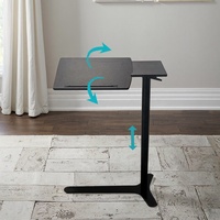 Moderner Minimalistischer Couchtisch mit Stabilem Pneumatischem Hubsystem, Versteckten Rollen, Eisenbasis und MDF-Platte für Zuhause, Büro, Esszimmer, Schlafzimmer und Hotel