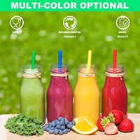 Pailles PLA colorées biodégradables jetables écologiques conformes aux normes environnementales Emballage personnalisé avec logo en paille