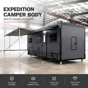 Camper de Fibra de Vidrio para Camioneta, Autocaravana, <span class=keywords><strong>Caravana</strong></span> para Acampar, Fabricada para Camionetas - Product Image 1