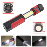 Lampe torche LED télescopique portable, lampe de travail magnétique d'urgence 3W COB pour réparation automobile, inspection