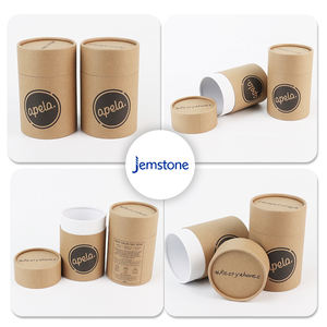 Fábrica física al por mayor cilindro tubo de cartón caja de embalaje de tubo de papel Kraft - Product Image 6