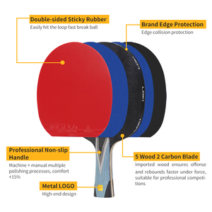 <span class=keywords><strong>Raquette</strong></span> de tennis de table W01 <span class=keywords><strong>Pro</strong></span> en gros d'usine de haute qualité raquettes de <span class=keywords><strong>ping</strong></span>-<span class=keywords><strong>pong</strong></span> en carbone professionnelles pour l'entraînement de compétition - Product Image 2