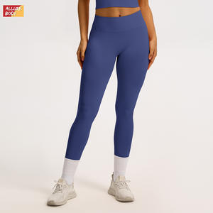 Leggings de yoga taille haute côtelés Allure Body pour femme, effet ventre plat, pour l'exercice, le yoga et le fitness - Product Image 2