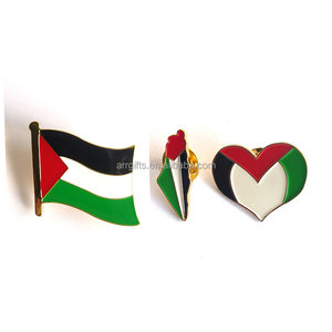 Usine d'ornement de voiture de Palestine drapeau national de Palestine avec collier en forme de carte or argent grand stock - Product Image 6