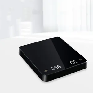 WDD550 новый дизайн, кофейные весы, перезаряжаемые электронные пищевые весы, портативные мини-весы со светодиодным невидимым экраном и таймером, умные цифровые весы