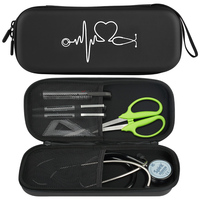 Étui de stéthoscope portable personnalisé, simple, en matériau EVA écologique, design luxueux et durable, fermeture éclair, résistant à l'eau, grand format