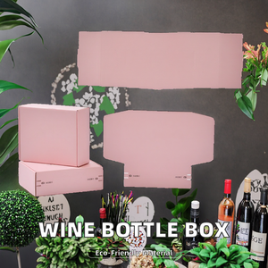 Corrugated <b>Box</b> for Wine <b>Bottles</b>-Recyclable Packaging with Gold Foil Printing and Sponge Lining Custom Design - Product Image 2