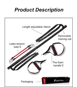 Aofit Barre de Tension Musculaire, Bandes de Résistance, Boucles en Caoutchouc, Équipement d'Entraînement Corporel, Fitness à Domicile, Corde de Traction, Bâton de Musculation - Product Image 5