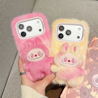 Coque de téléphone en TPU rigide avec motif de dessin animé 3D pour iPhone 17 16 15 14 13 Pro 12 11 Pro Xs X XR Max 8 7 SE, protection arrière