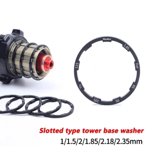 RIDERACE Rondelle de moyeu rainurée pour vélo de route, rondelle de roue libre 1/1.5/2/1.85mm, entretoises de pédalier VTT 10S 11S, joint de <span class=keywords><strong>cassette</strong></span> de volant libre - Product Image 2