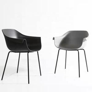 Sıcak satış yeni tasarım Modern lüks yemek odası mobilyası PP Ploy kabuk çelik çerçeve otel odası sandalye - Product Image 6