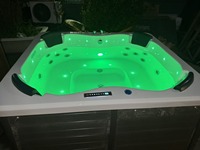 Baignoire Spa Luxueuse Moderne Écologique avec Massage par Air et Hydromassage, Baignoire Autoportante Chauffante en Acrylique pour Salle de Bain